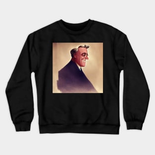 Franklin Roosevelt Portrait | Cartoon style Crewneck Sweatshirt